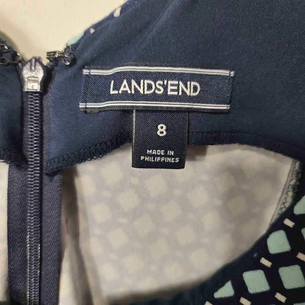Lands' End Blue Dimond Bodycon Dress - Picture 9 of 9